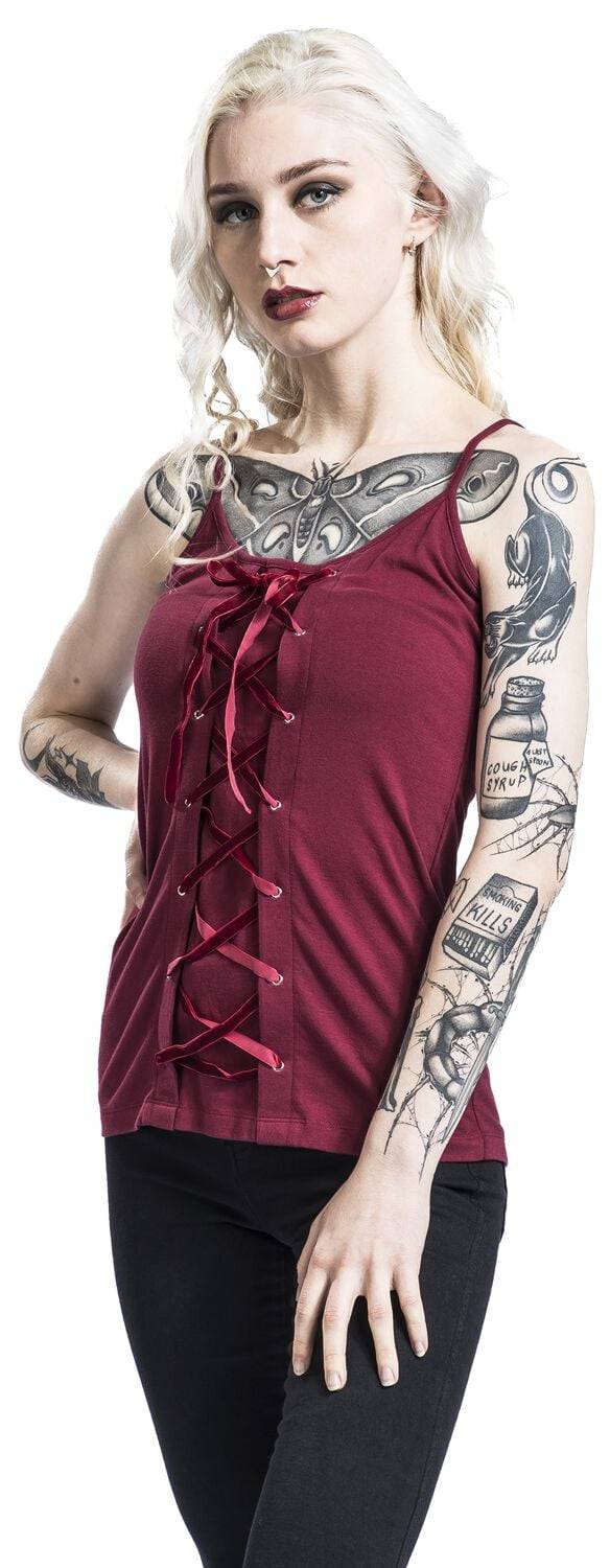 EMP Top bordeaux von Gothicana by EMP Kostenloser Versand international
