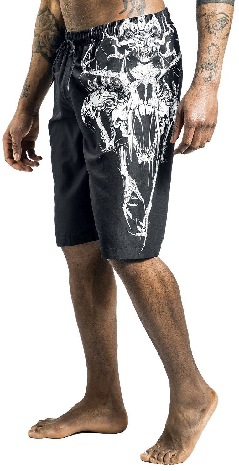 EMP Badeshort schwarz von Gothicana by EMP Begrenzt auf 3 Tage