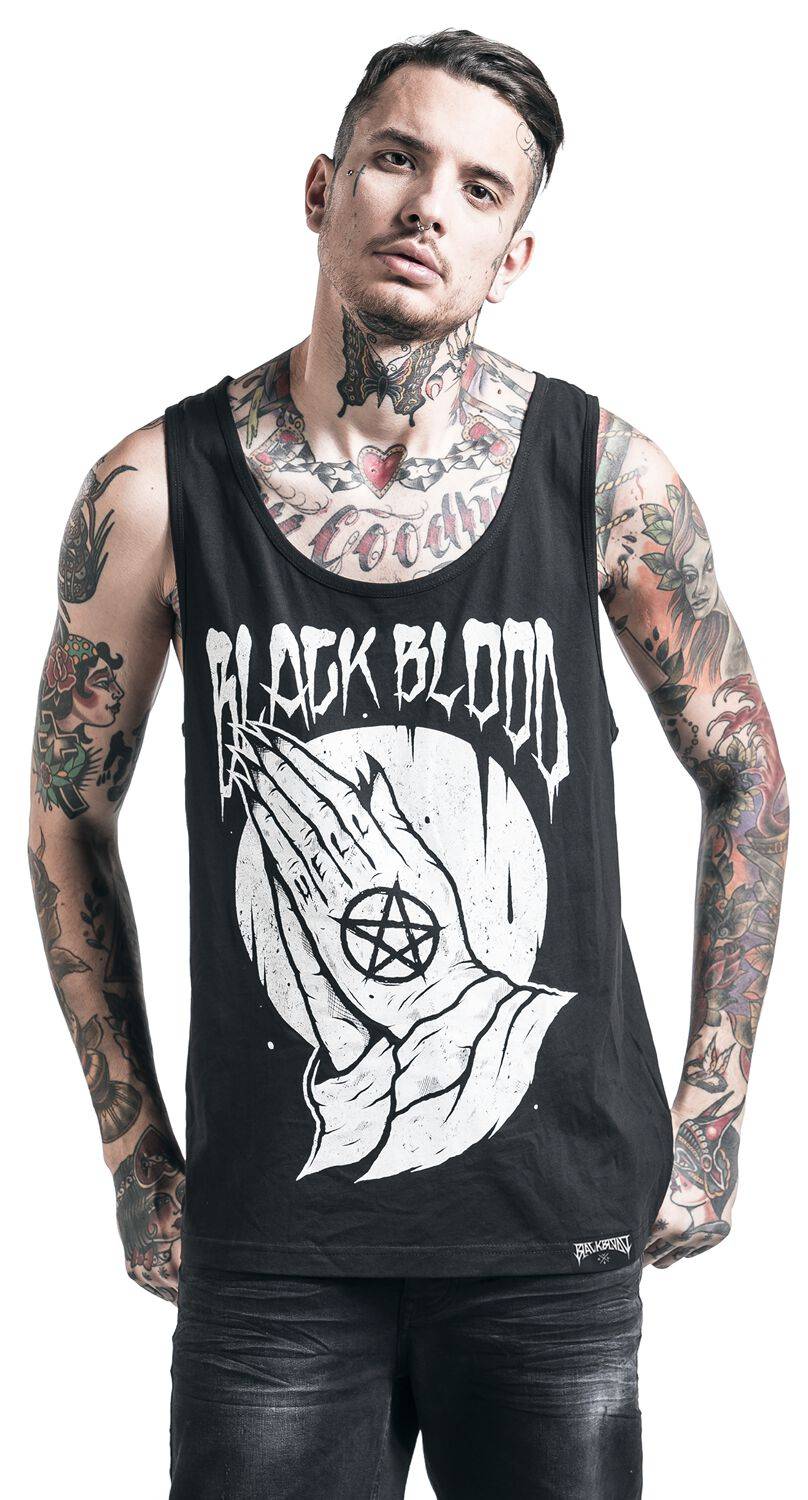 EMP "Praying Hands" Tank-Top schwarz von Black Blood by Gothicana Speichern exportieren
