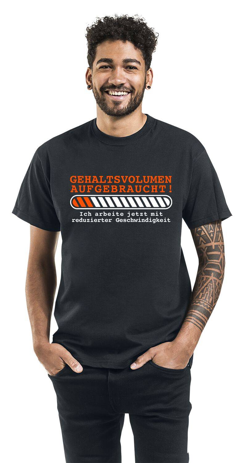 EMP "Gehaltsvolumen aufgebraucht!" T-Shirt schwarz von Beruf & Karriere Saisonschlussverkauf