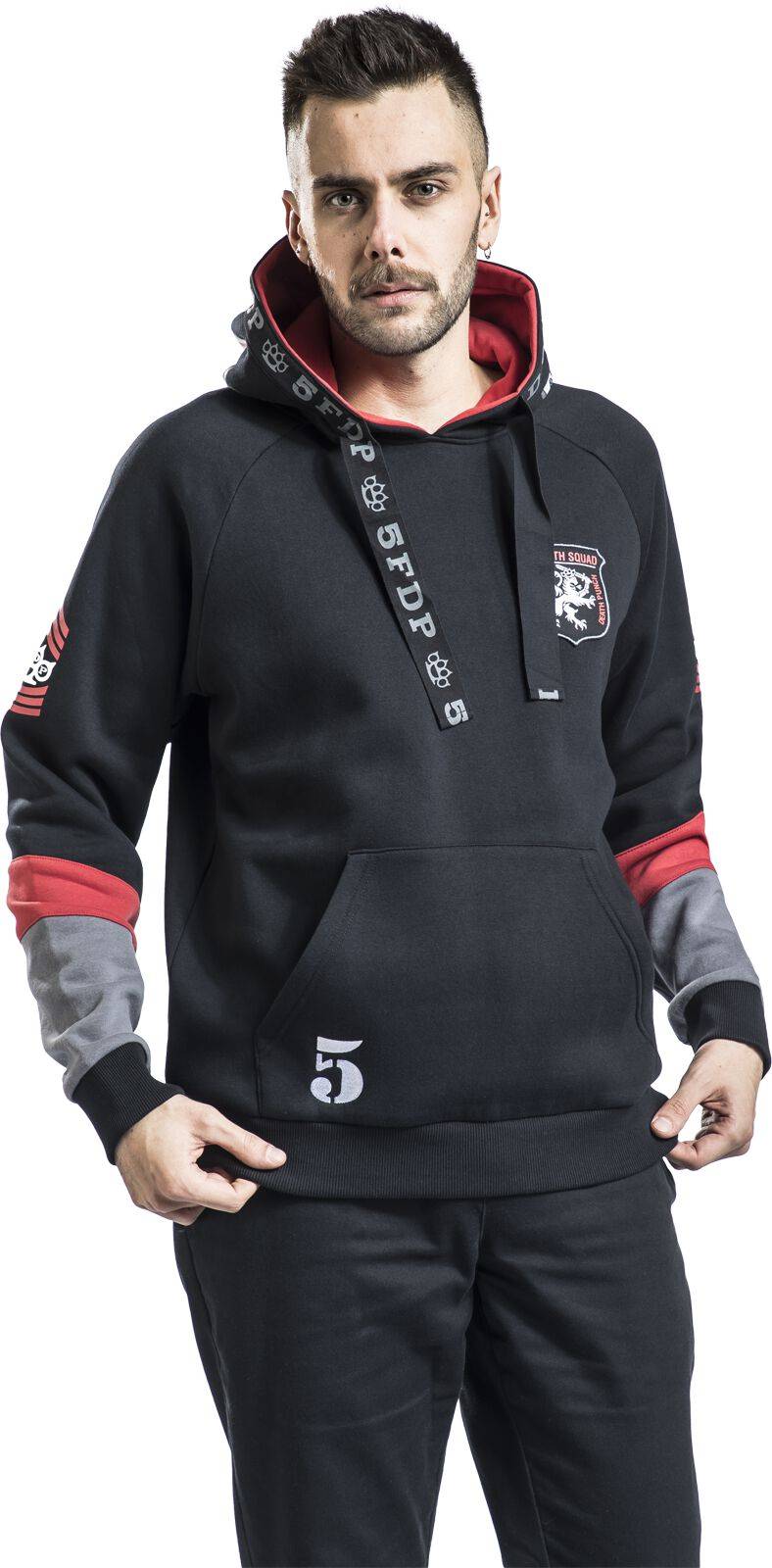 EMP "EMP Signature Collection" Kapuzenpullover schwarz/grau/rot von Five Finger Death Punch Zeitlich begrenztes Angebot
