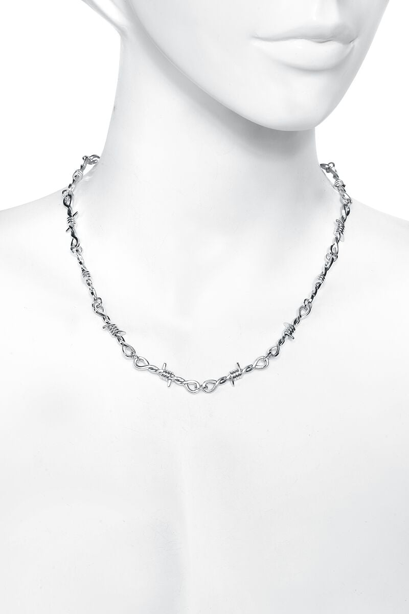 EMP "Barbed Wire Necklace" Halskette silberfarben von Urban Classics Letzte 2 Tage