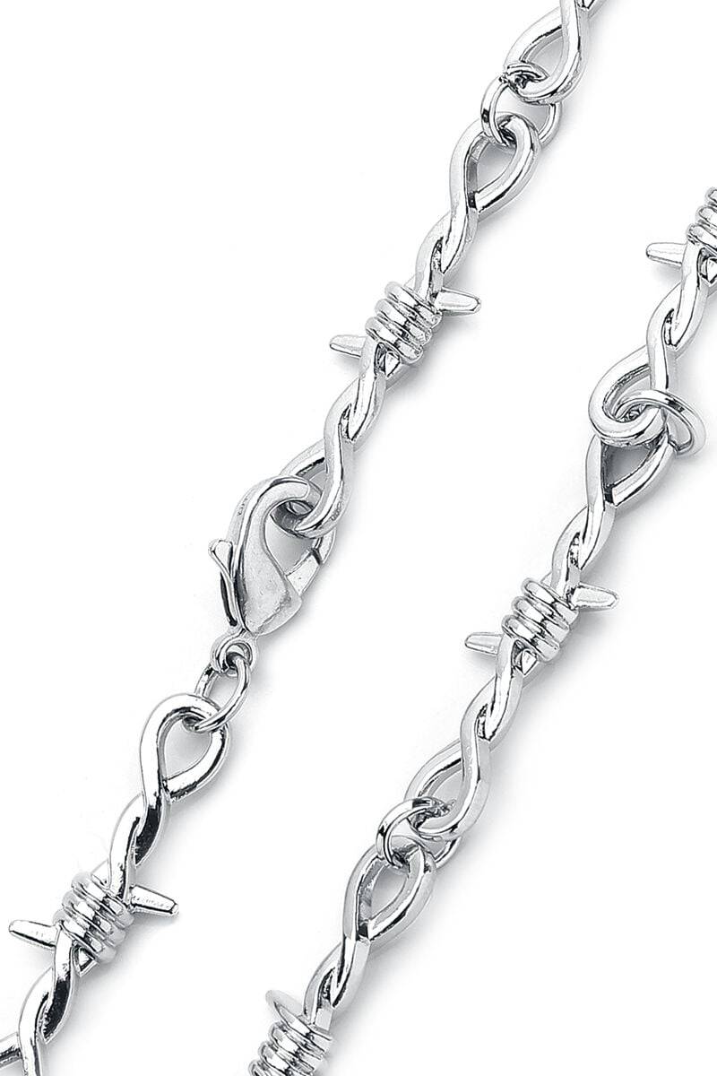 EMP "Barbed Wire Necklace" Halskette silberfarben von Urban Classics Letzte 2 Tage