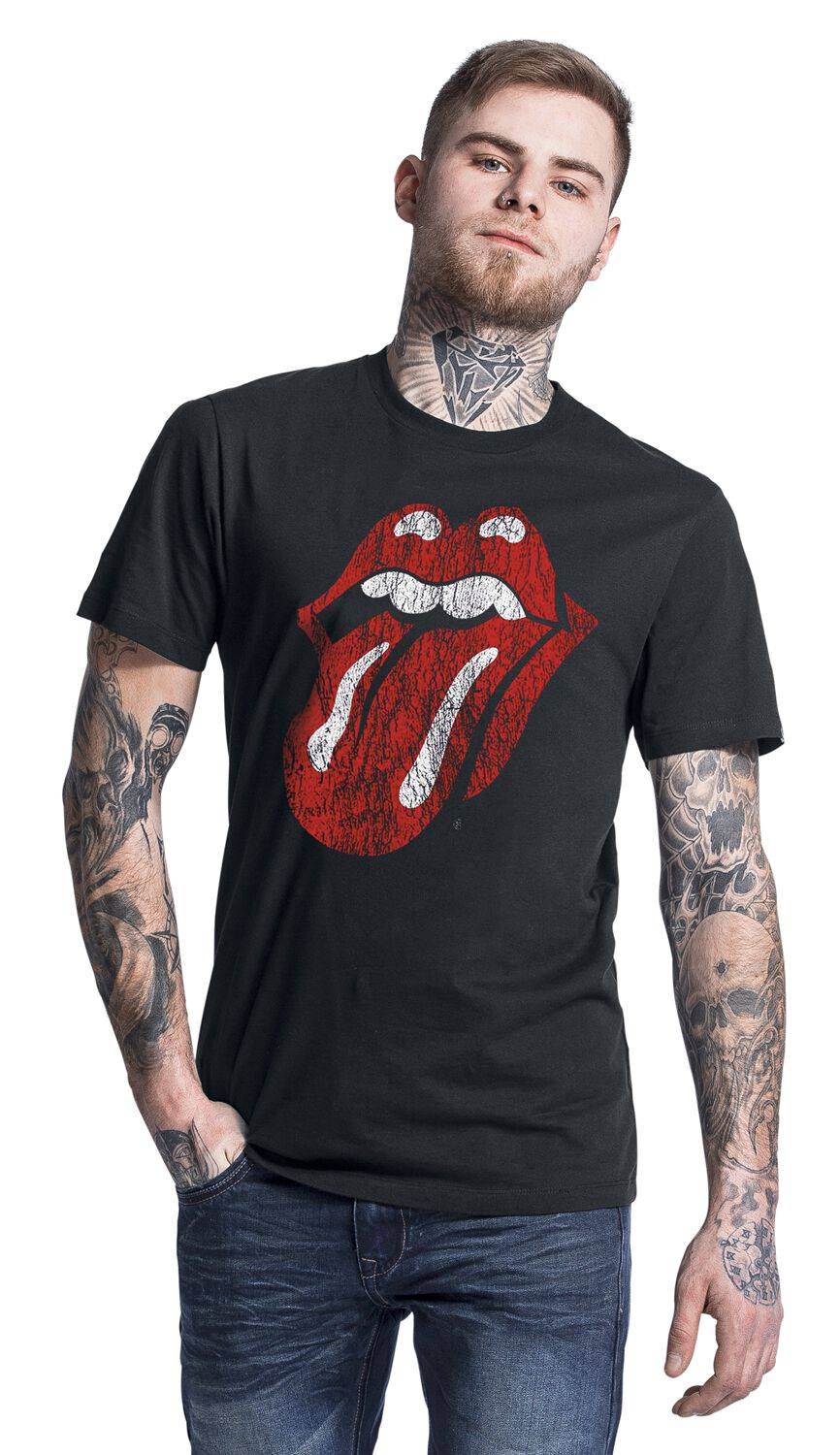EMP "Classic Tongue" T-Shirt schwarz von The Rolling Stones Letzter Tag