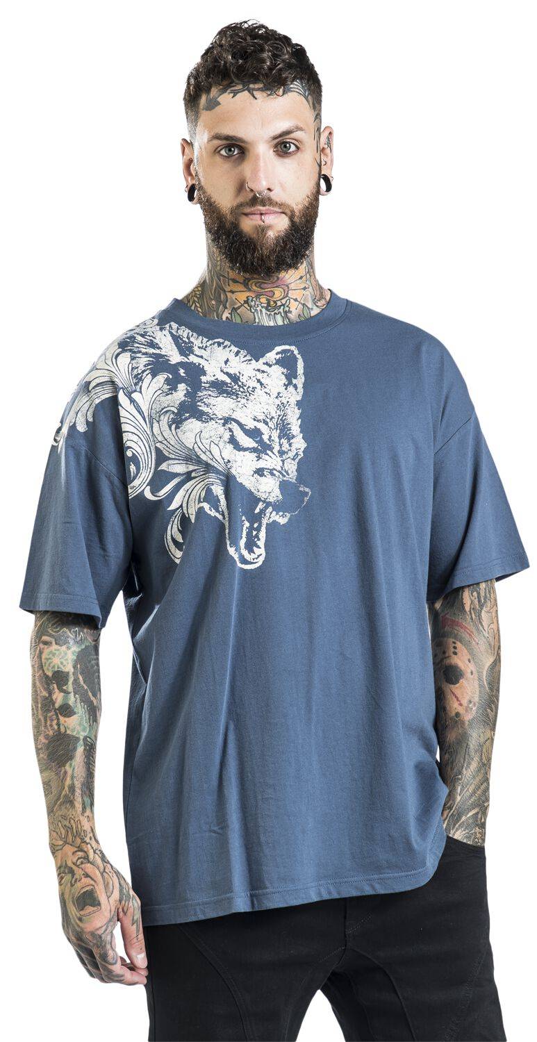 EMP T-Shirt blau von Black Premium by EMP Nur noch ein Tag übrig