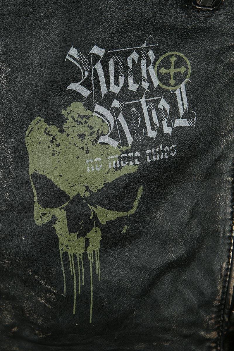 EMP Lederjacke dunkelgrau von Rock Rebel by EMP Kostenloser Versand international