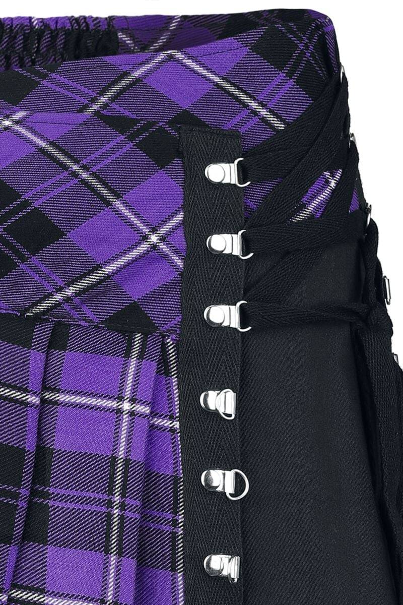 EMP "Hybrid Skirt" Kurzer Rock lila/schwarz von Chemical Black 50% Rabatt für begrenzte Zeit