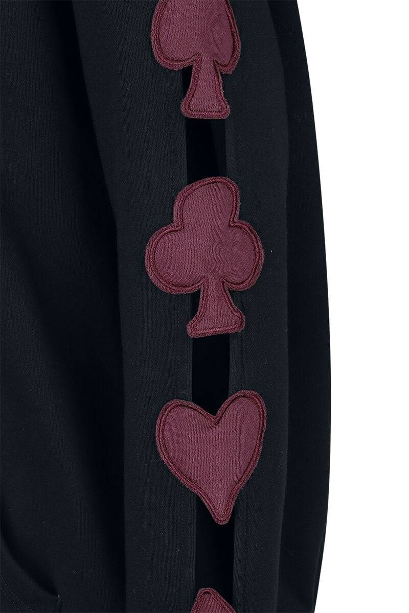 EMP "Everyone here is Mad" Kapuzenpullover schwarz/lila von Alice im Wunderland Schlussverkauf