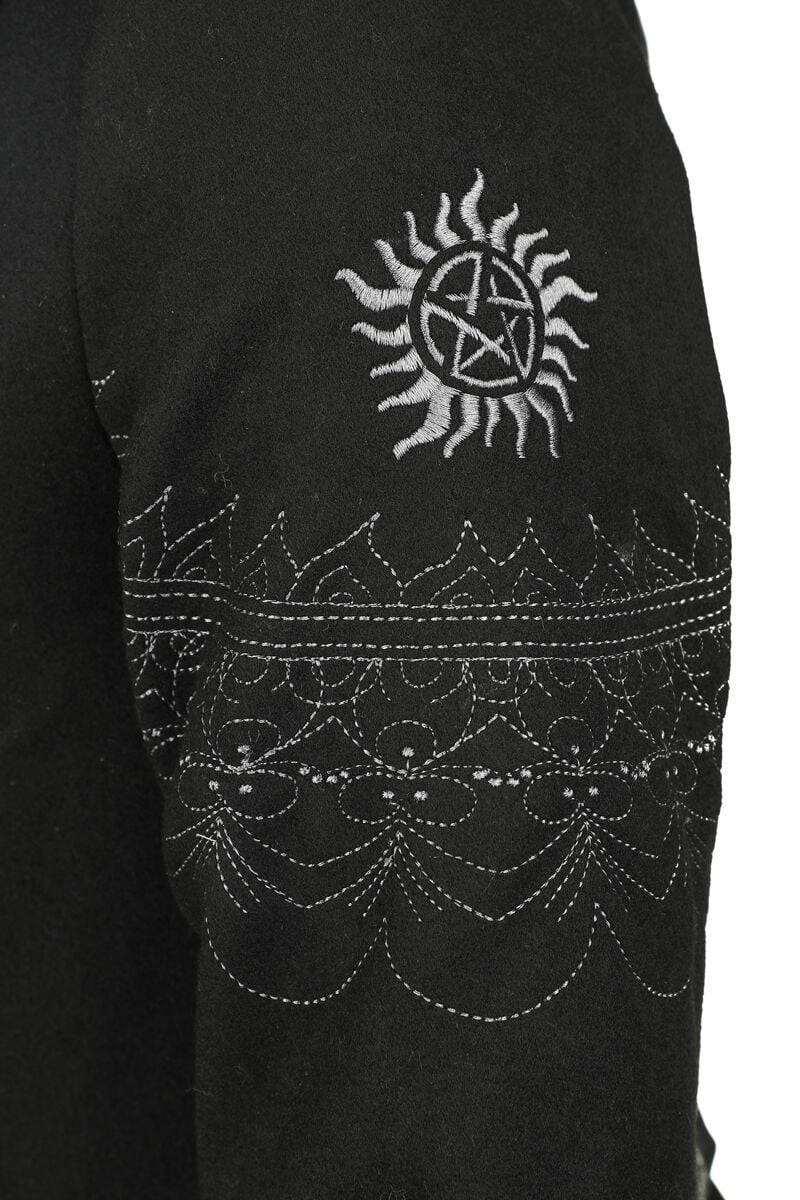 EMP "Devil's Trap" Wintermantel schwarz von Supernatural Kostenloser Versand