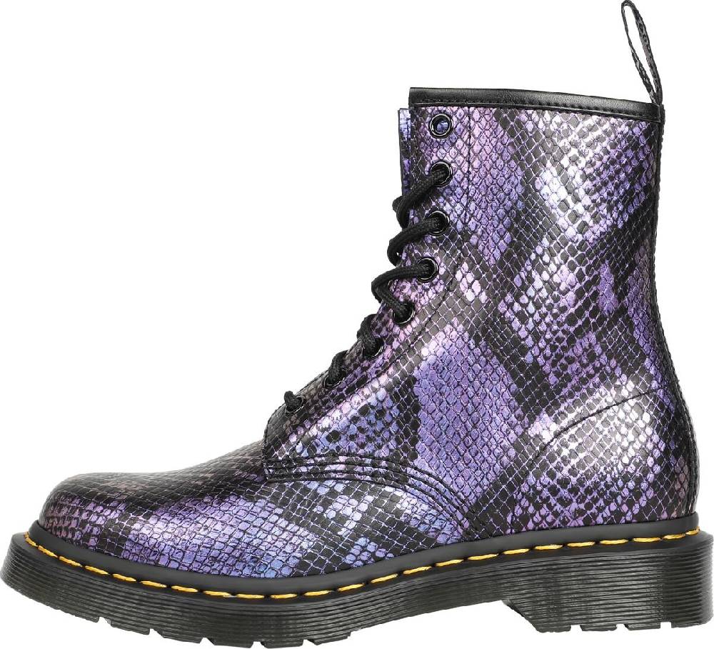 EMP "1460 - Black Blue Viper Croc Emboss" Boot schwarz/blau von Dr. Martens Rabatt