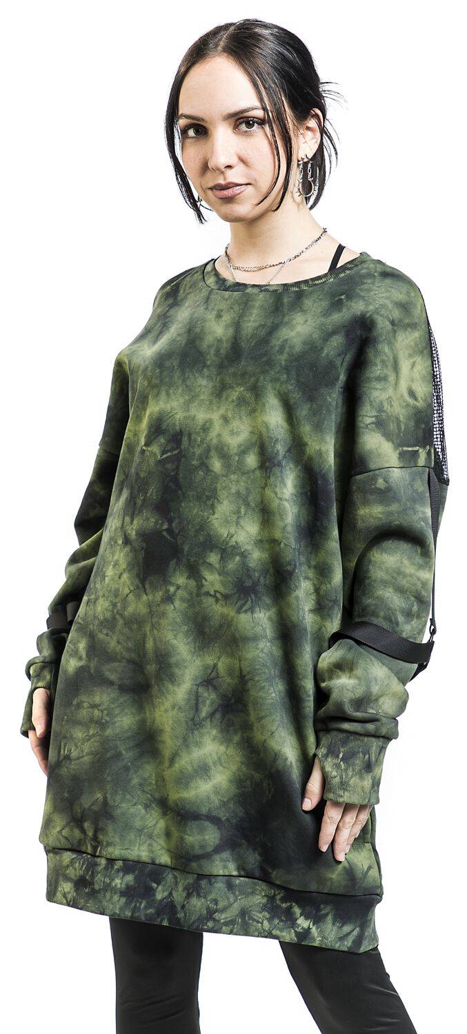 EMP "Kami Jumper" Sweatshirt schwarz/grün von Poizen Industries Großer Ausverkauf