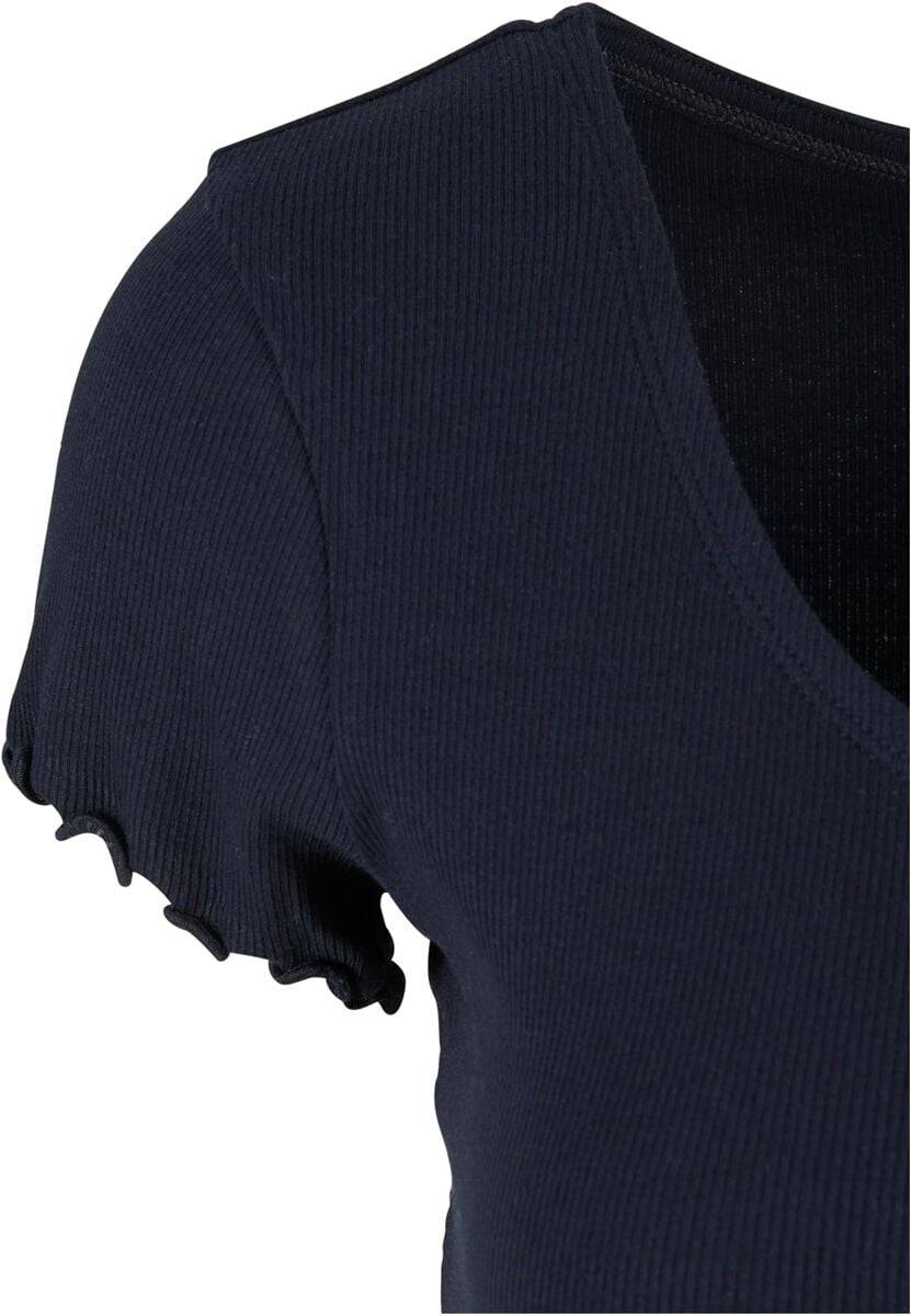 EMP "Ladies Rib Babylock Tee" T-Shirt schwarz von Urban Classics Begrenztes Angebot