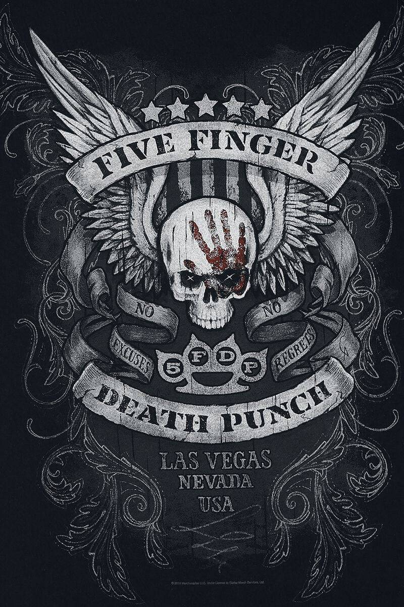 EMP "No Regrets" T-Shirt schwarz von Five Finger Death Punch Letzte 3 Tage