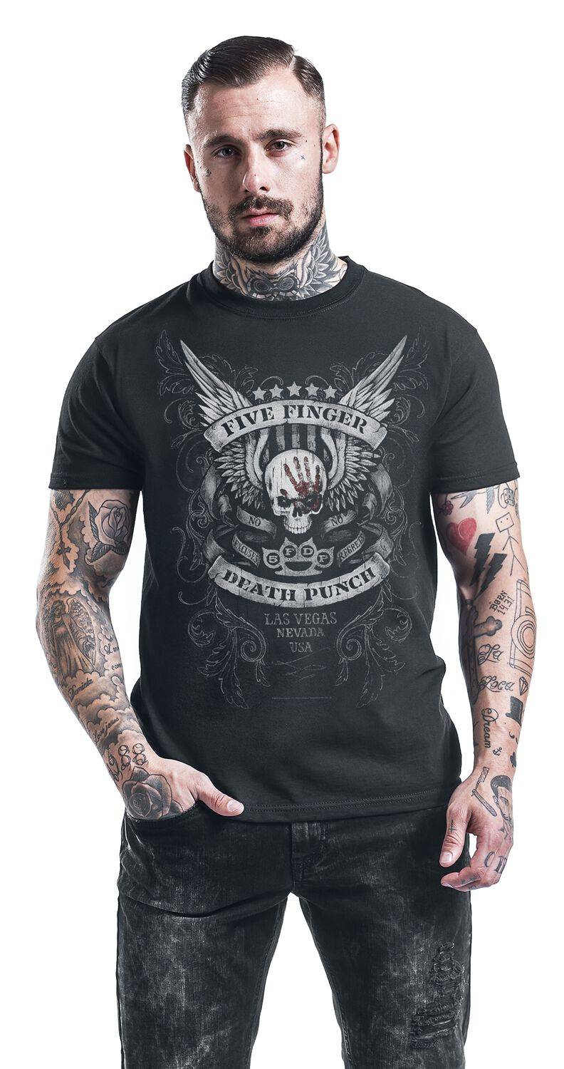 EMP "No Regrets" T-Shirt schwarz von Five Finger Death Punch Letzte 3 Tage