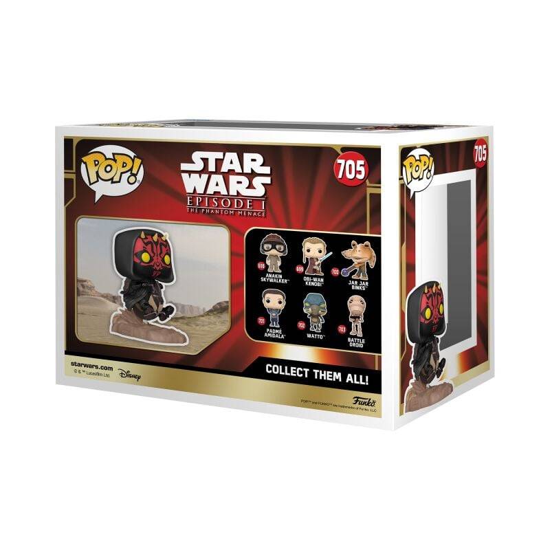 EMP "Die dunkle Bedrohung - Darth Maul on Bloodfin Speeder (Pop! Ride Deluxe) Vinyl Figur 705" Funko Pop! multicolor von Star Wars Rabatt