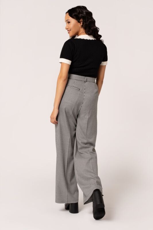 EMP "Teddy Trousers" Stoffhose schwarz/weiß von Hell Bunny Online Shopping