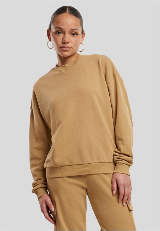 EMP "Ladies Oversized Light Terry Crewneck" Sweatshirt beige von Urban Classics Räumungsverkauf