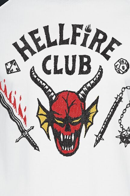 EMP "Hellfire Club" T-Shirt weiß/schwarz von Stranger Things Outlet