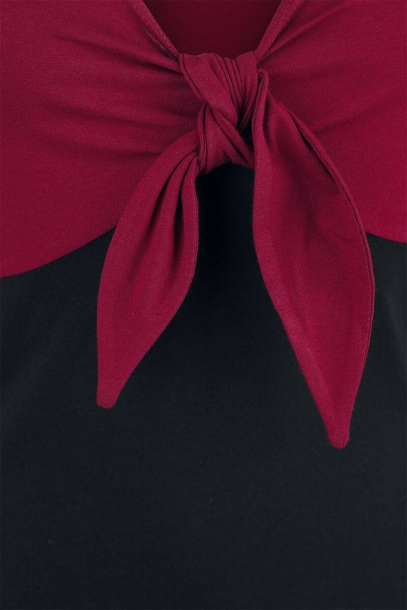 EMP Top bordeaux/schwarz von Rock Rebel by EMP Auslauf