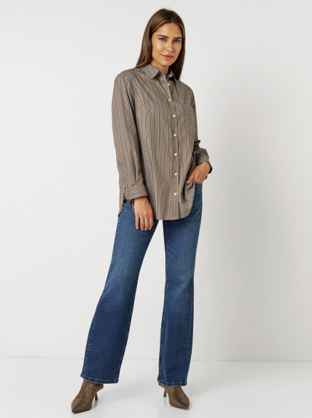 TONI Fashion Style »Alma« taupe/blue Gestreifte Hemdbluse Sonderangebote