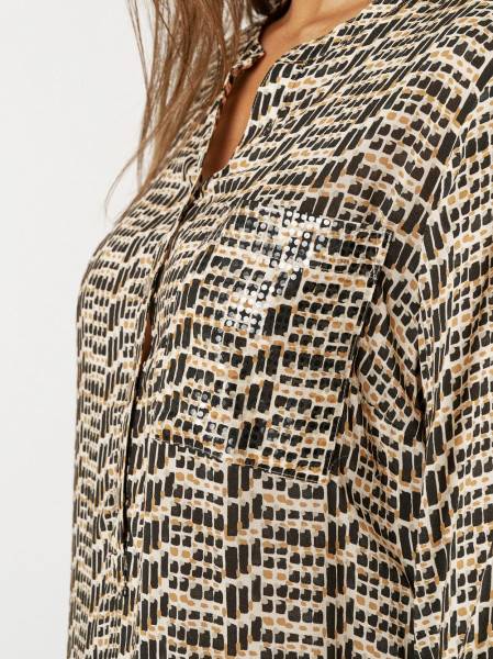 TONI Fashion Style »Bella« multicolour camel Gemusterte Schlupfbluse Tiefpreis