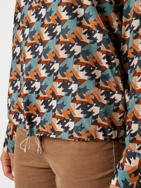 TONI Fashion Style »Bianca« multicolour petrol Bluse mit Hahnentritt Super Sparpreis