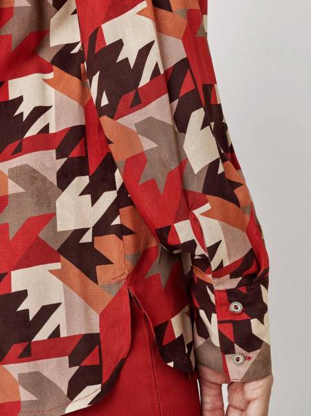 TONI Fashion Style »Celina« multicolour red Bluse mit Hahnentritt Wochenangebot