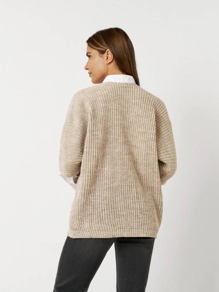 TONI Fashion Style »Haifa« sand/gold Ajour-Cardigan mit Effektgarn Neueste Stile