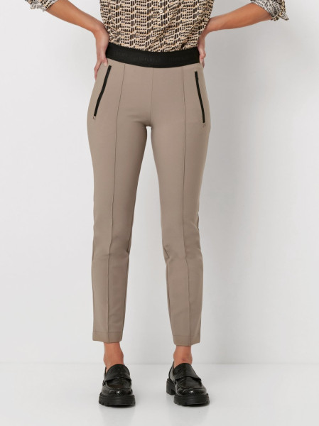 TONI Fashion Style »Jenny« taupe Schmale Businesshose mit Gummizug Bis zu 50% Rabatt