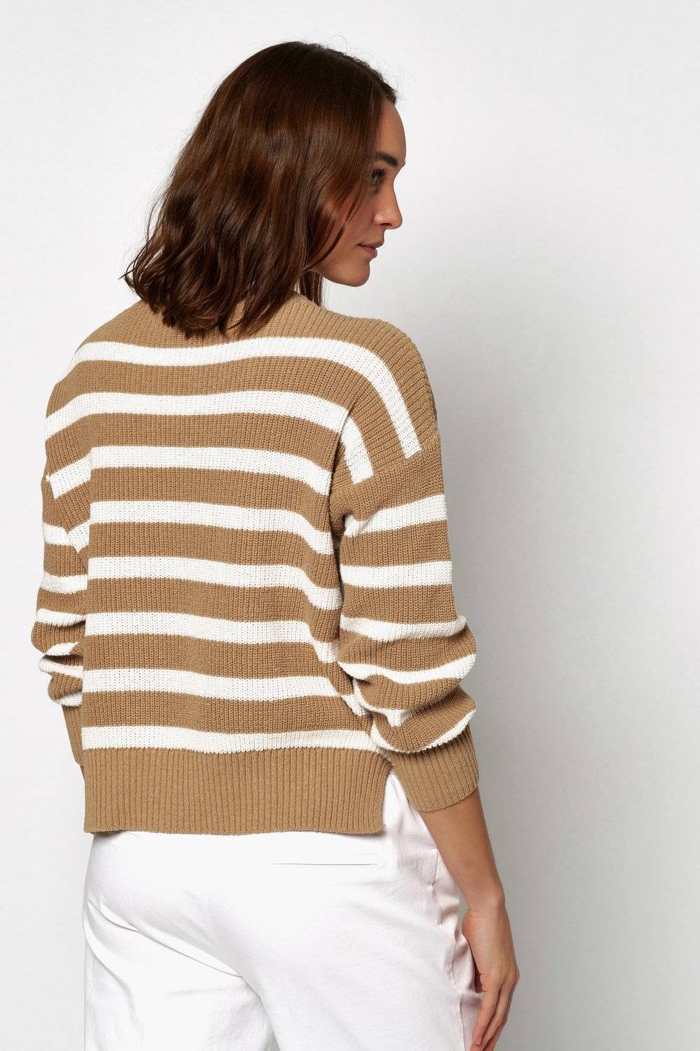 TONI Fashion Style »Inola« camel Lässiger Streifenpulli Fabrikladen