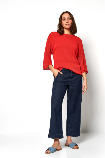 TONI Fashion Style »Gerda« red Gehäkelter Sommerpulli Begrenzt auf 3 Tage