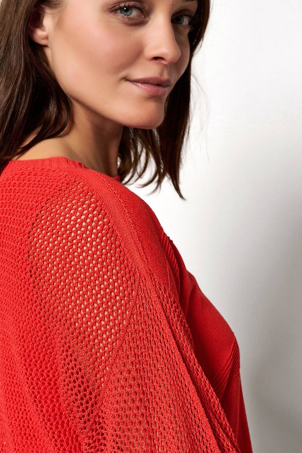 TONI Fashion Style »Gerda« red Gehäkelter Sommerpulli Begrenzt auf 3 Tage