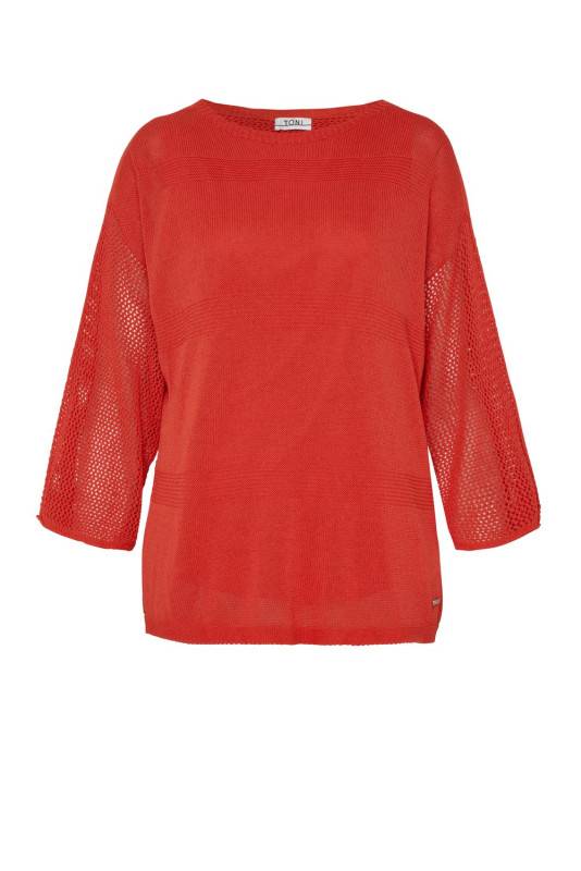 TONI Fashion Style »Gerda« red Gehäkelter Sommerpulli Begrenzt auf 3 Tage