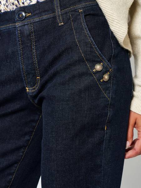 TONI Fashion Style »Liv« dark blue Karottenjeans mit Details Speichern exportieren