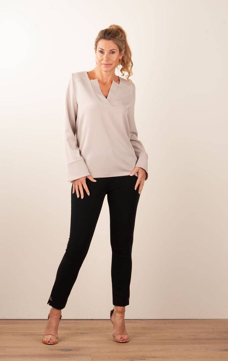 PIU&PIU Blusenshirt Taupe Jubiläumsangebot