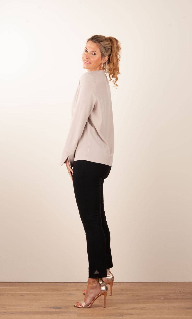 PIU&PIU Blusenshirt Taupe Jubiläumsangebot
