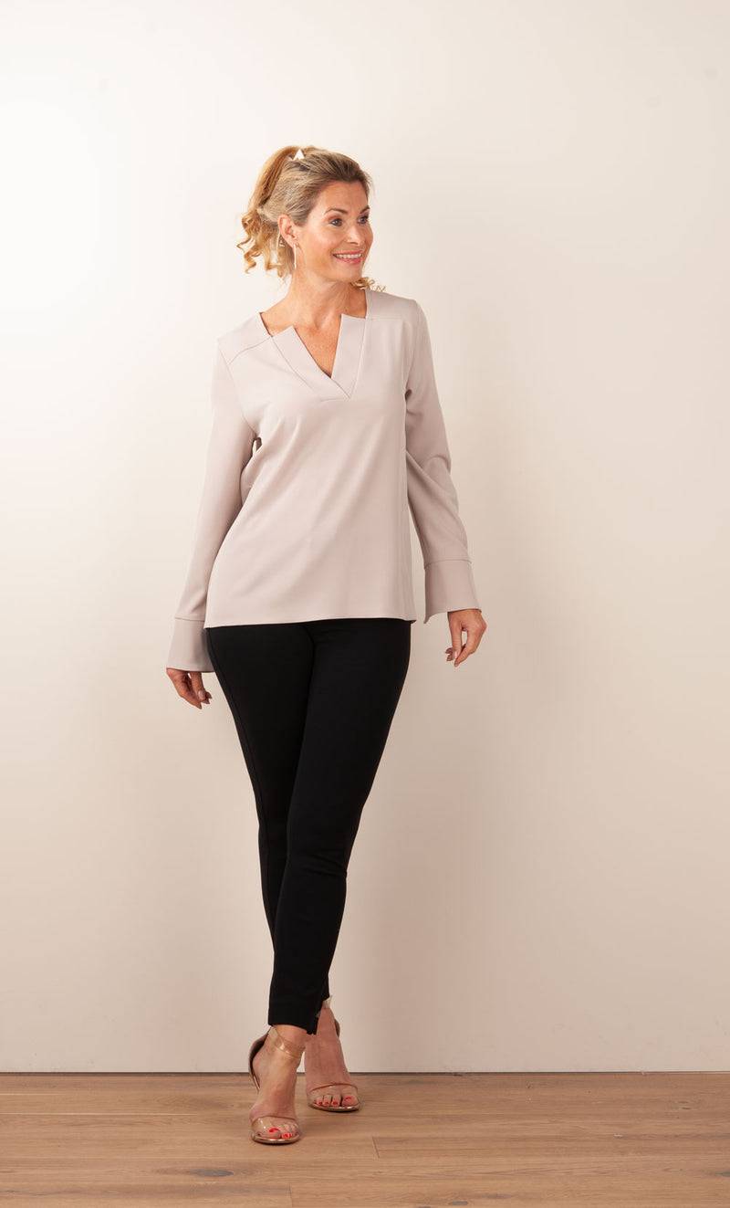PIU&PIU Blusenshirt Taupe Jubiläumsangebot