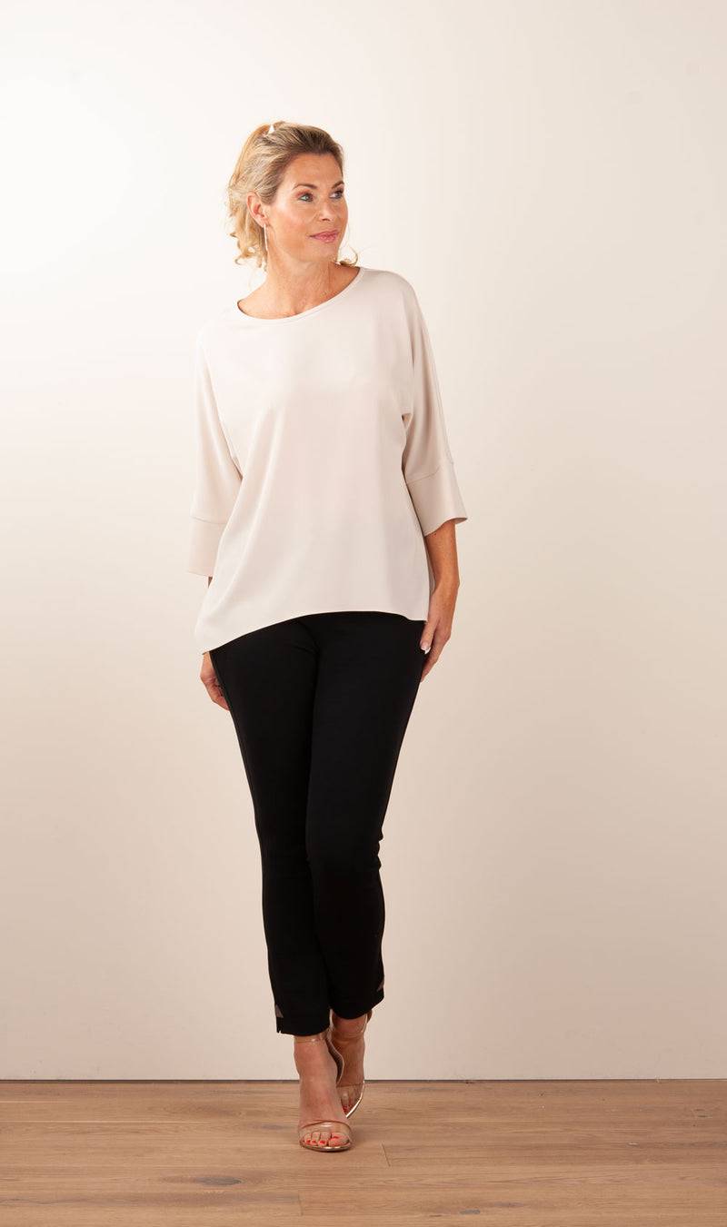 PIU&PIU Blusenshirt Hellbeige Lagerräumung