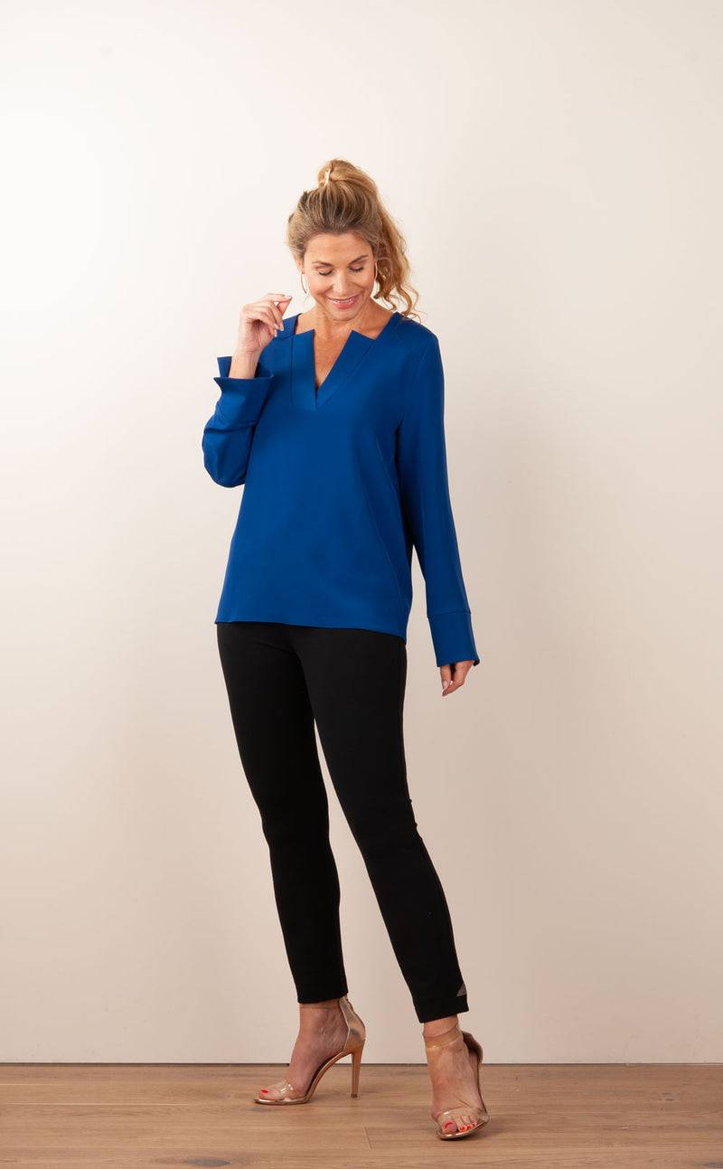 PIU&PIU Blusenshirt Royalblau Top Angebot