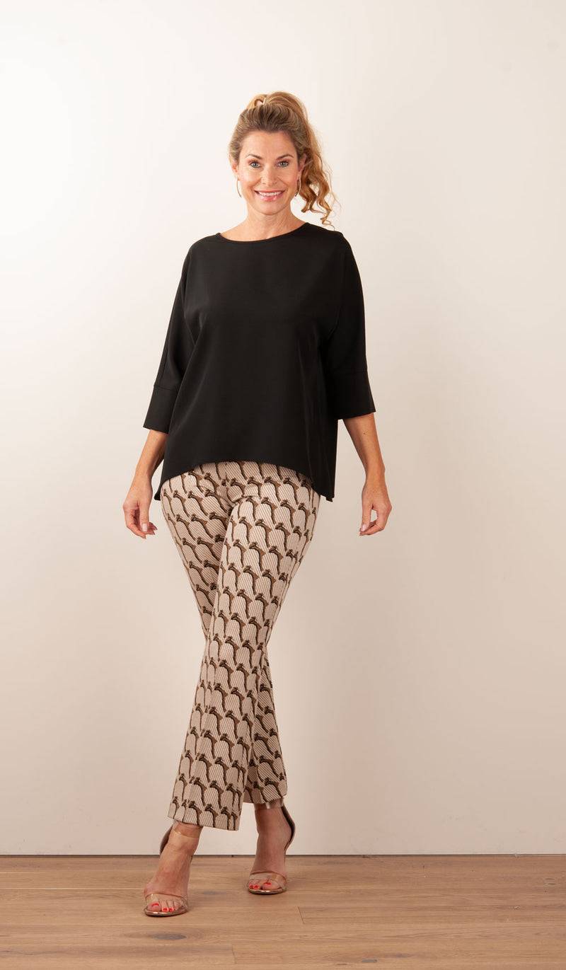 Cambio Hose „Faith“ Beige | Gold | Schwarz Zeitlich begrenztes Angebot
