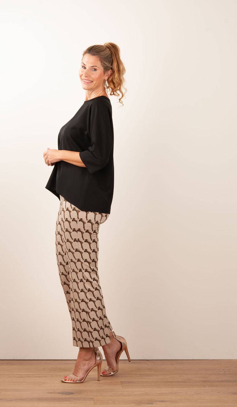 Cambio Hose „Faith“ Beige | Gold | Schwarz Zeitlich begrenztes Angebot