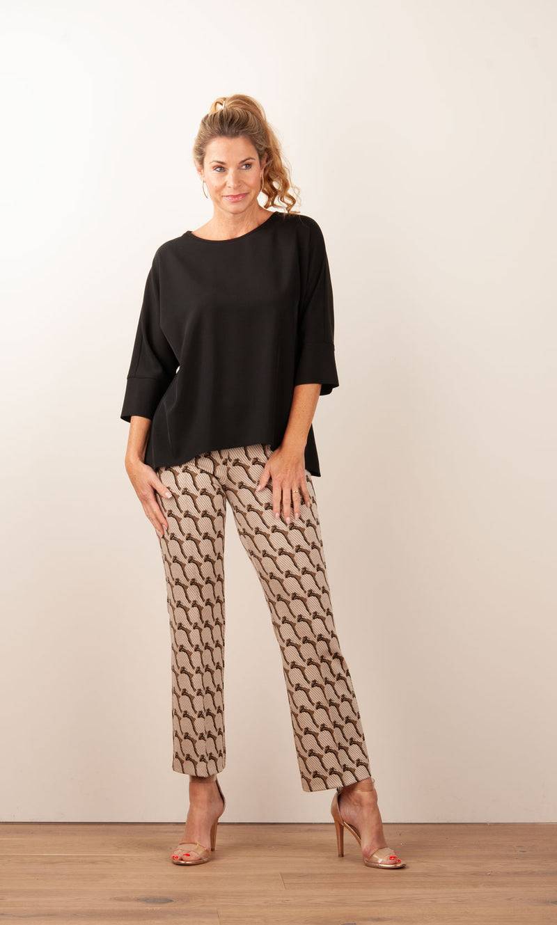 Cambio Hose „Faith“ Beige | Gold | Schwarz Zeitlich begrenztes Angebot