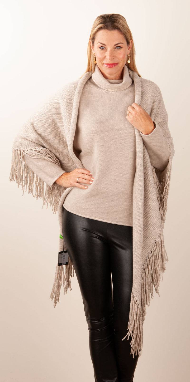 Simone Bruns Dreieckstuch Melange Beige Online