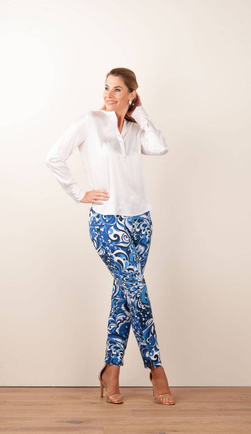 Seductive Hose „Sabrina“ Blau | Weiß Zeitlich begrenztes Angebot