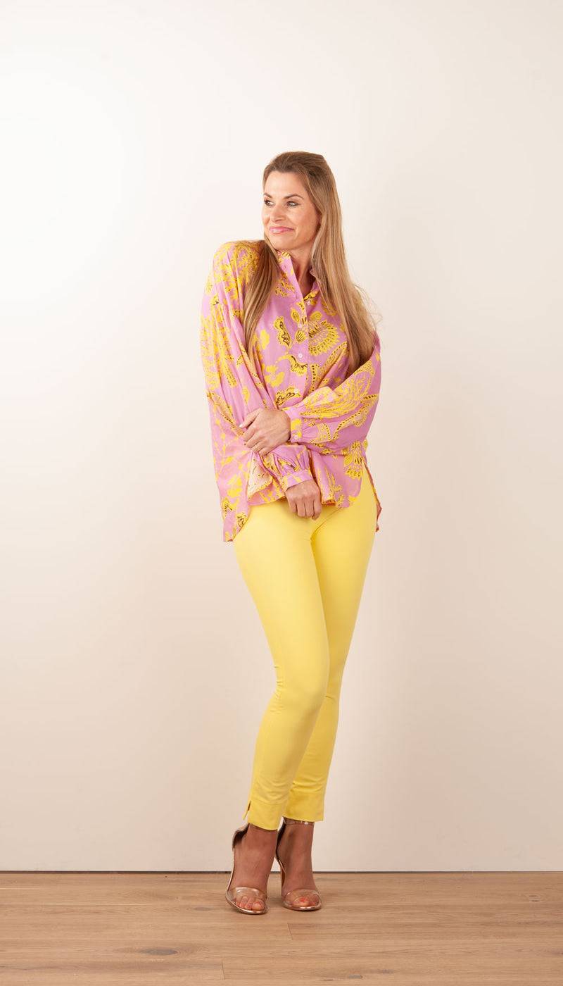 IVI Collection Blusenshirt Rosa | Gelb Exklusive Angebote