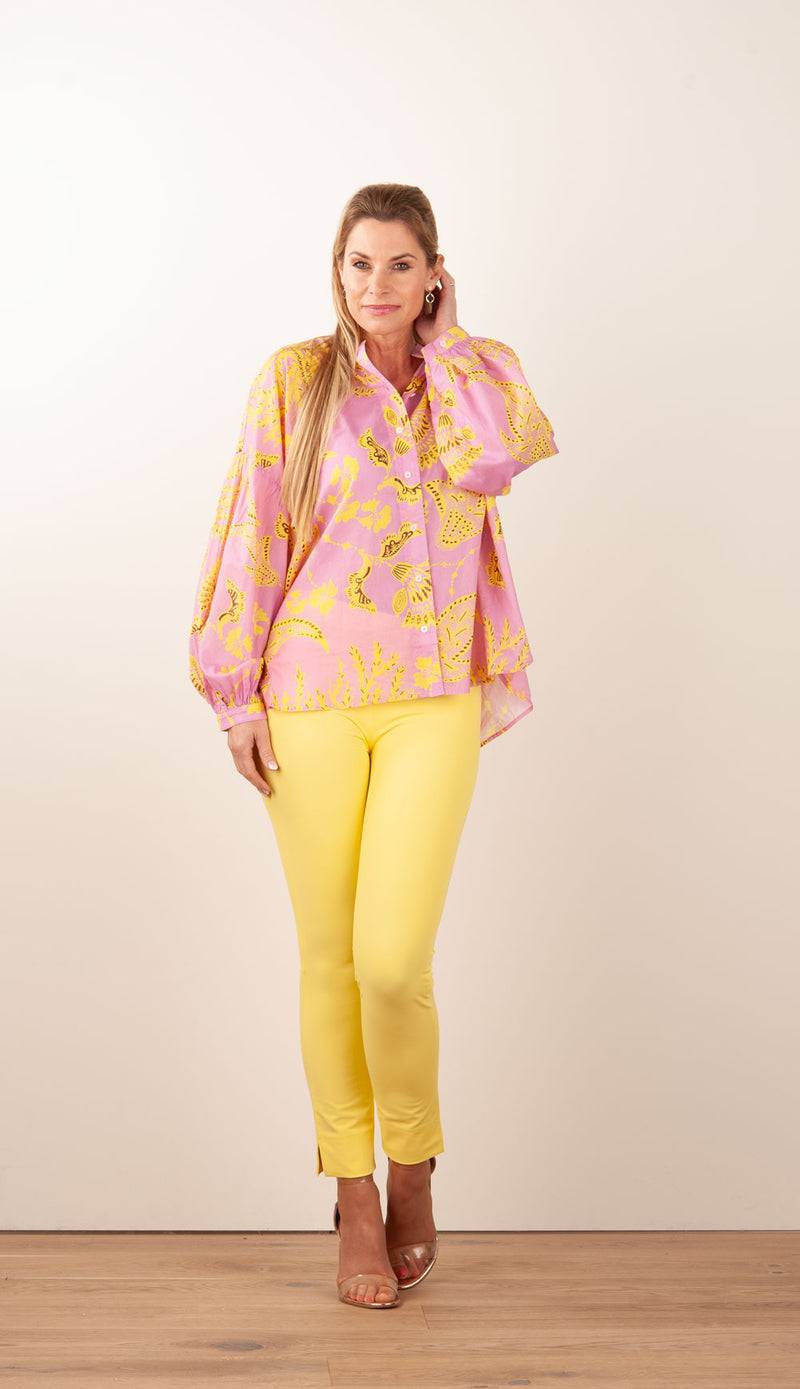 IVI Collection Blusenshirt Rosa | Gelb Exklusive Angebote