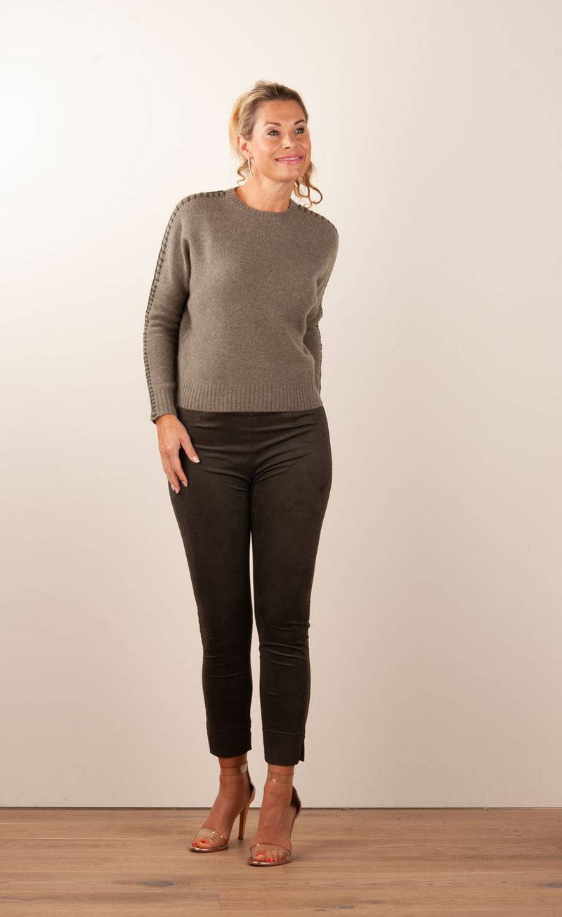 Seductive Velours Hose „Sabrina“ Dunkel Moosgrün Letzte 3 Tage