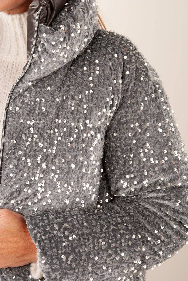 Herno Jacke „Pailletten“ Grau Bis zu 55% Rabatt