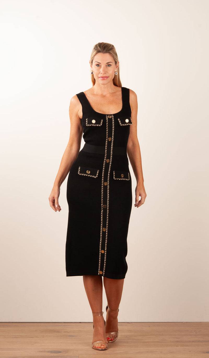 Elisabetta Franchi Strickkleid Schwarz Fabrikladen