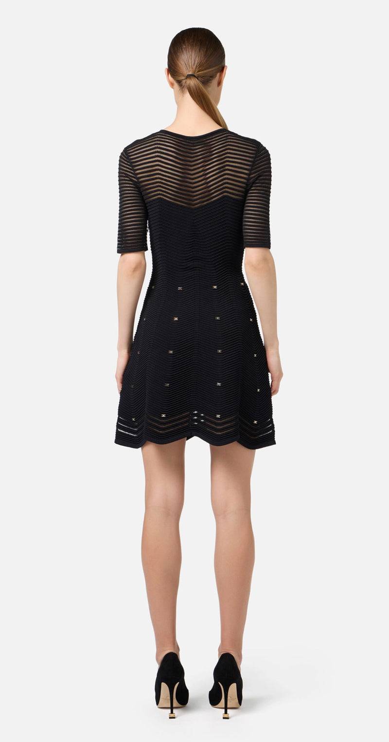 Elisabetta Franchi Kleid Schwarz Auslauf